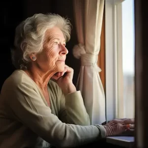 senior woman living alone